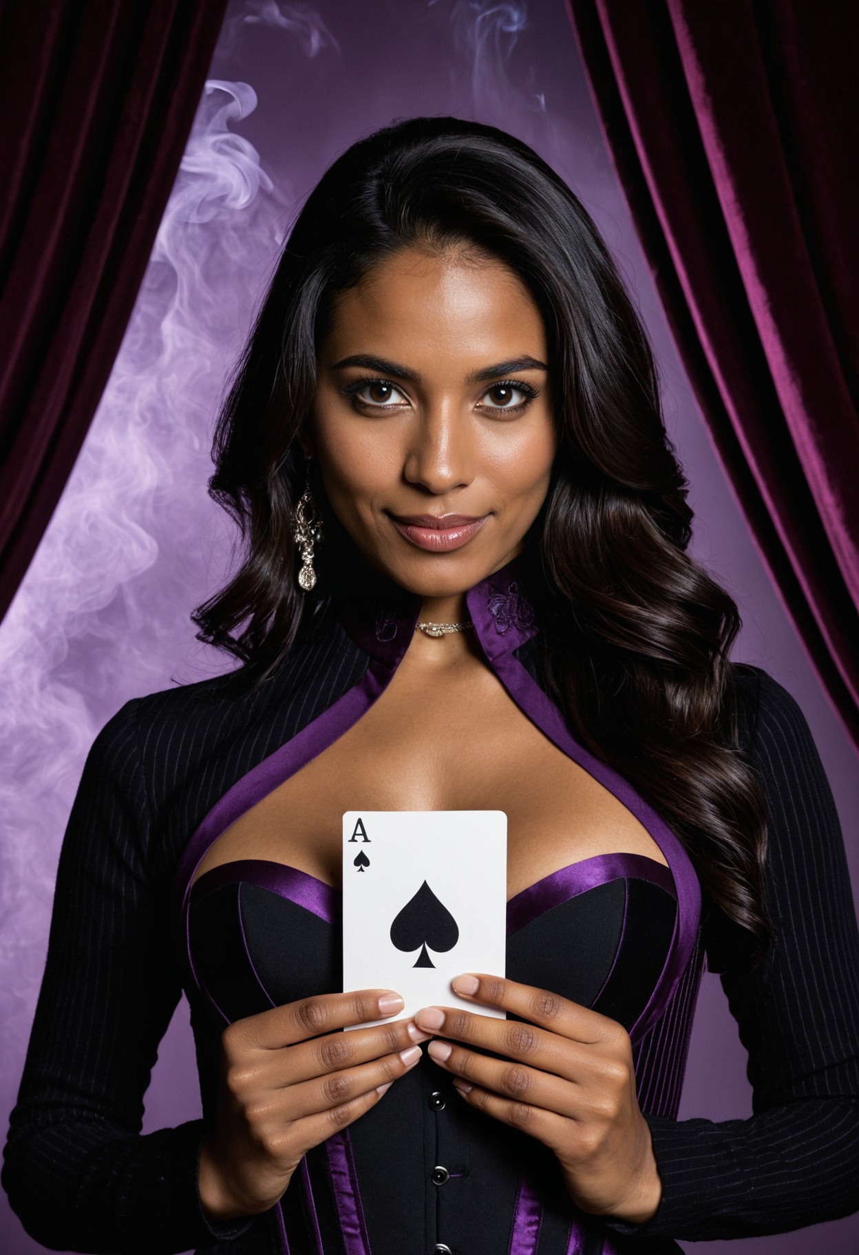 Eris with a card